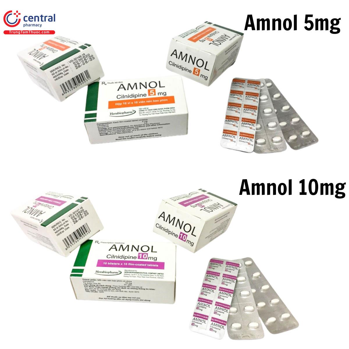 Phân biệt thuốc Amnol 5mg và thuốc Amnol 10mg