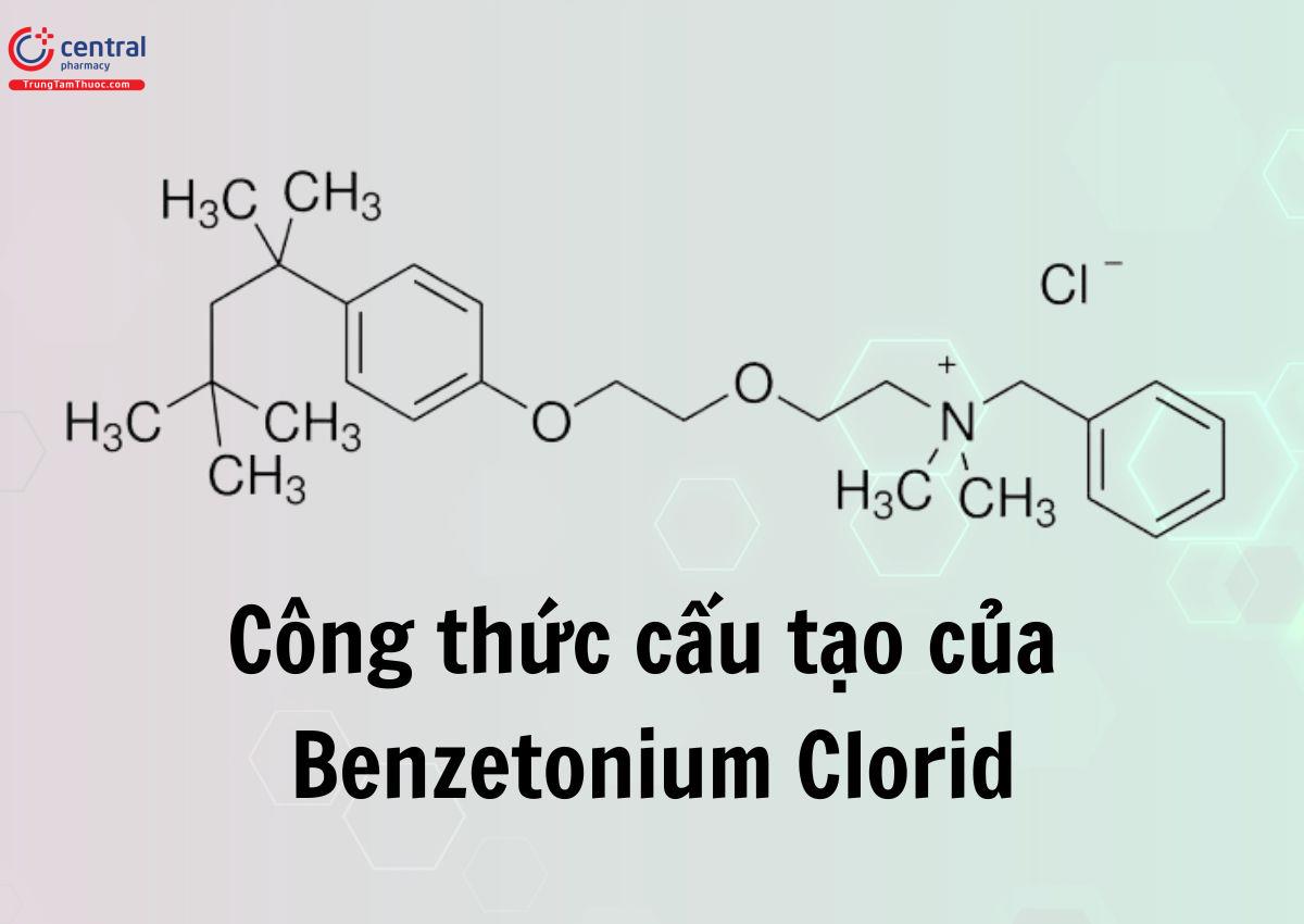 Công thức cấu tạo của Benzetonium Clorid