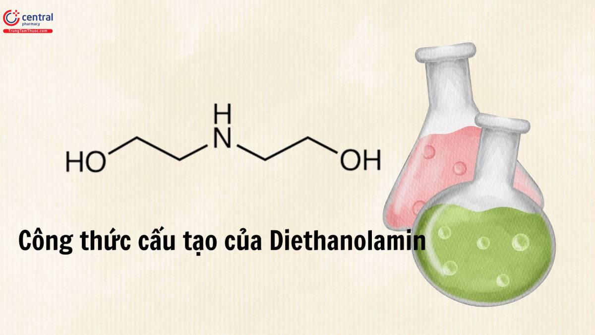 Công thức cấu tạo của Diethanolamine