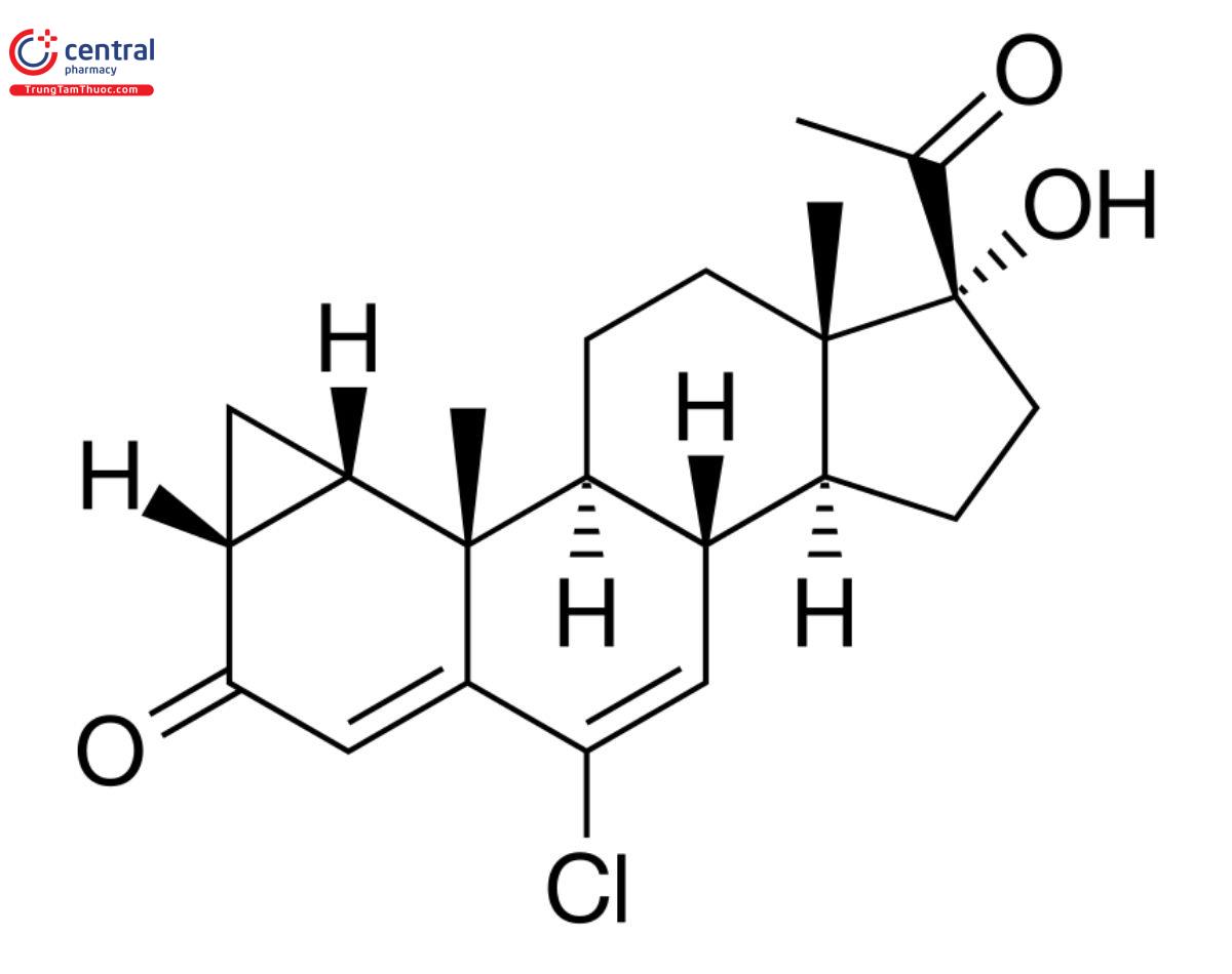 Công thức cấu tạo của Cyproterone Acetate