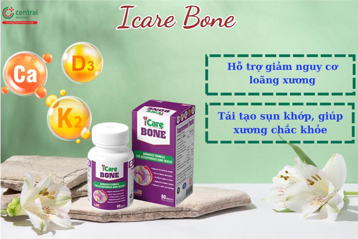 Icare Bone - Bổ sung canxi hỗ trợ giảm nguy cơ loãng xương