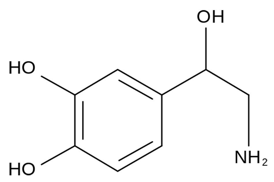 Cấu trúc hoá học của Noadrenalin