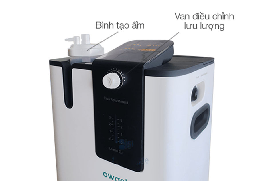 Các nút điều chỉnh Máy tạo oxy Owgels OZ-3-01TWX0 3 lít