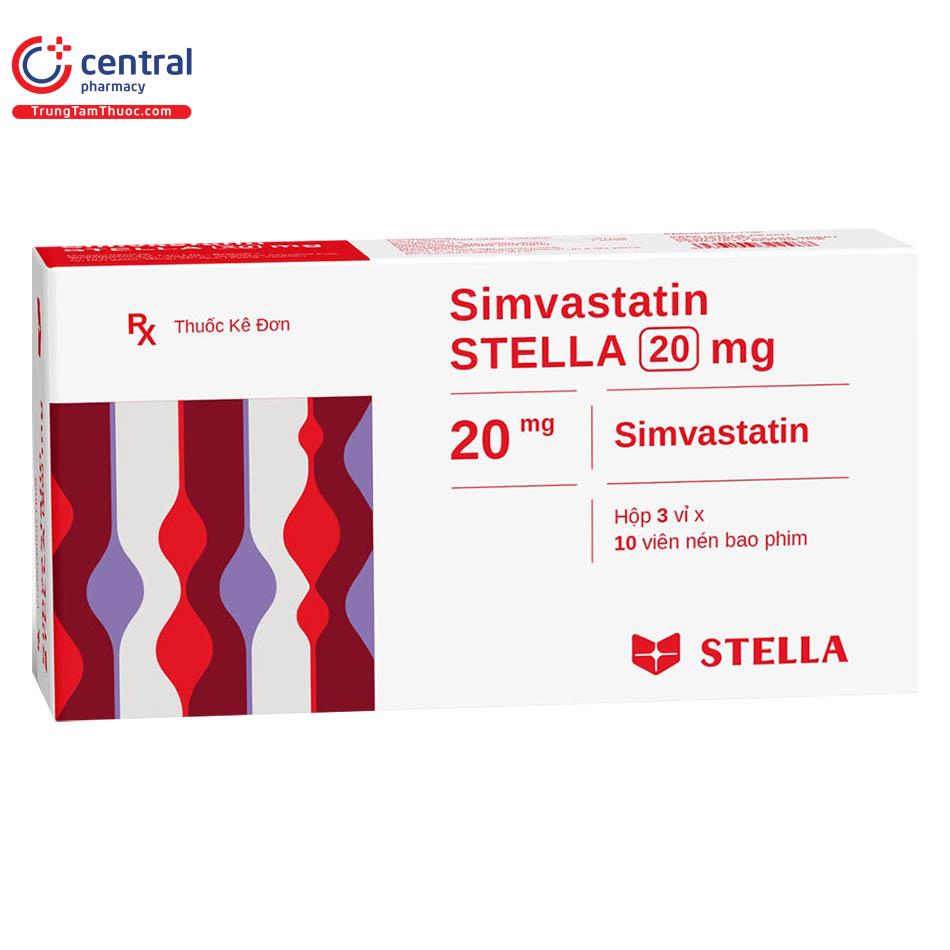Mẫu thuốc mới Simvastatin Stella 20mg