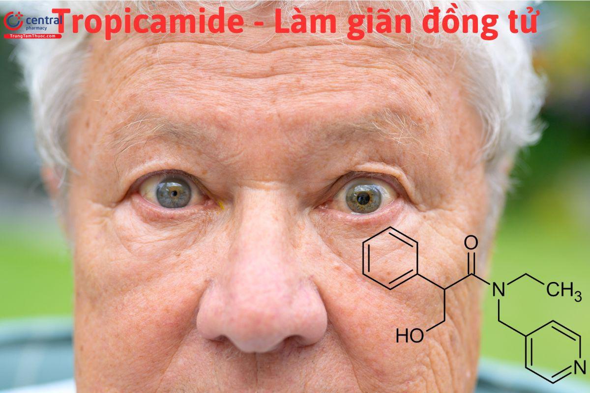 Tropicamide giúp làm giãn đồng tử