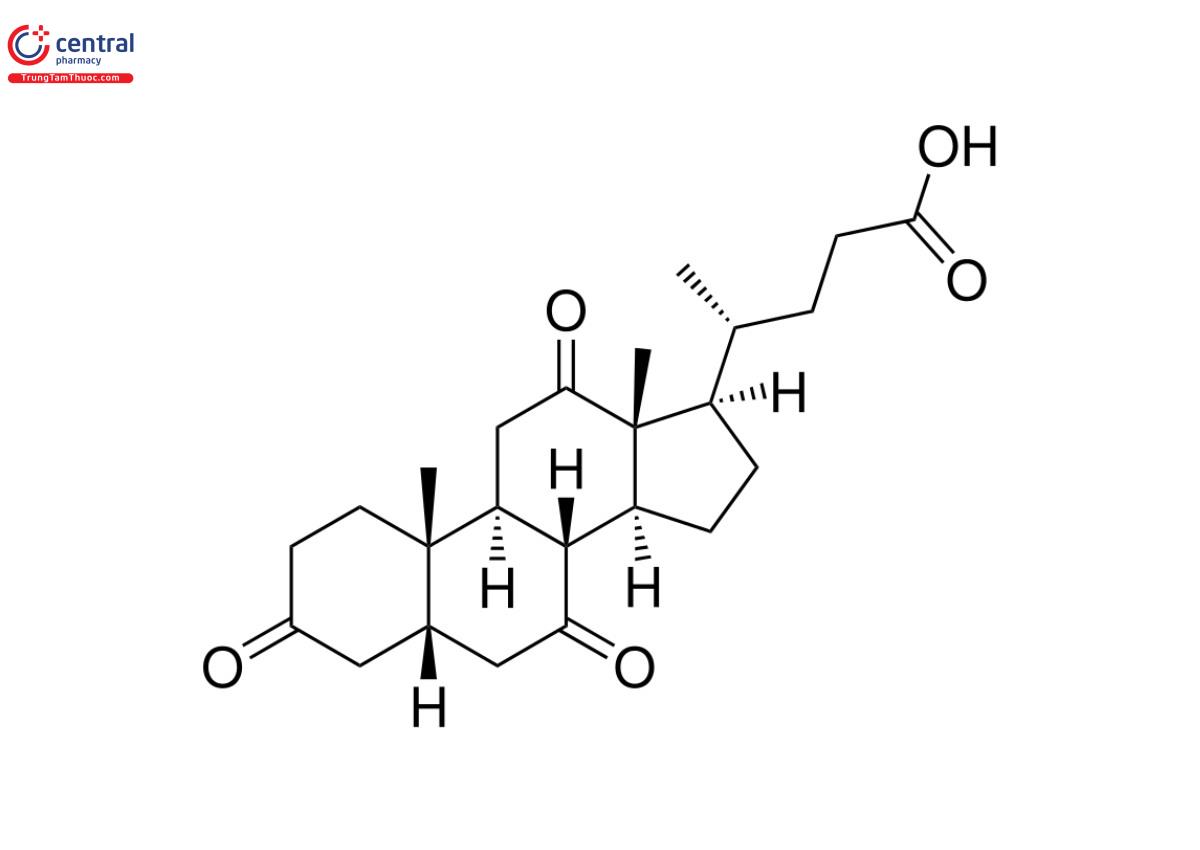 Cấu trúc hóa học của Acid Dehydrocholic