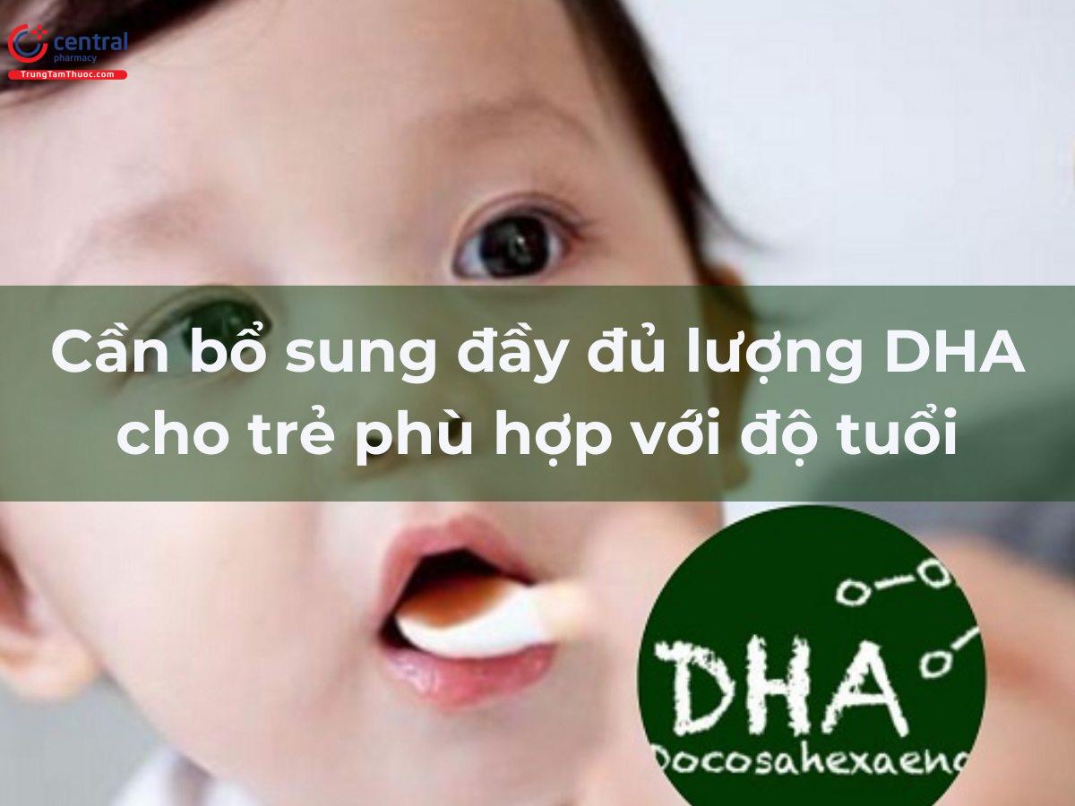 Bổ sung lượng DHA đầy đủ cho bé theo từng độ tuổi