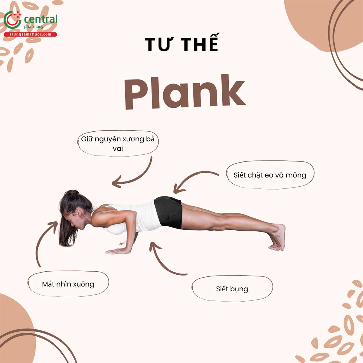 Tư thế Plank giúp giảm mỡ bụng hiệu quả
