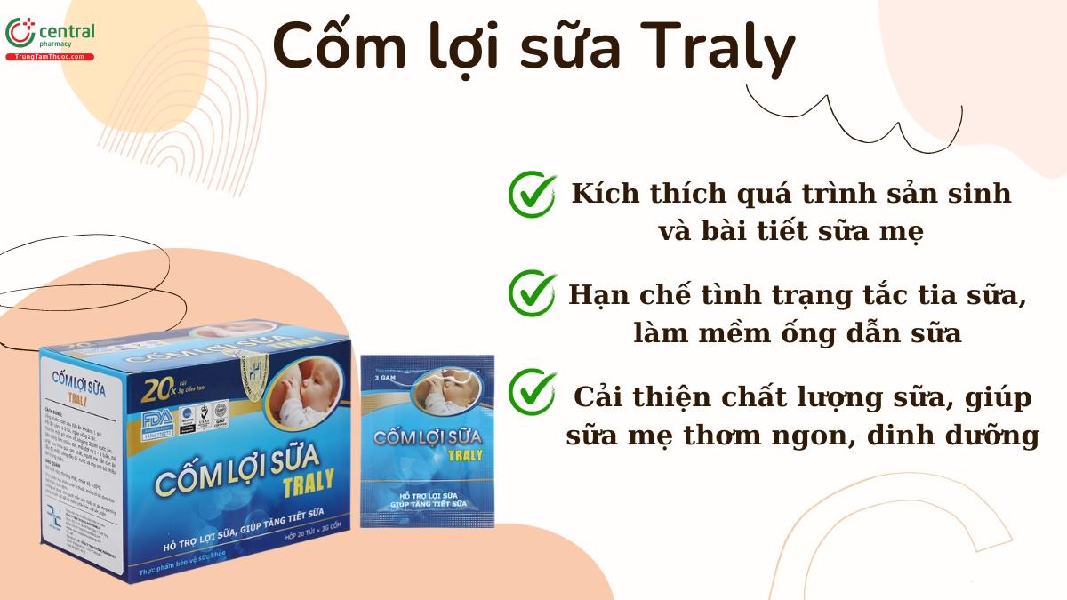 Cốm lợi sữa Traly - Hỗ trợ tăng tiết sữa, cải thiện chất lượng sữa