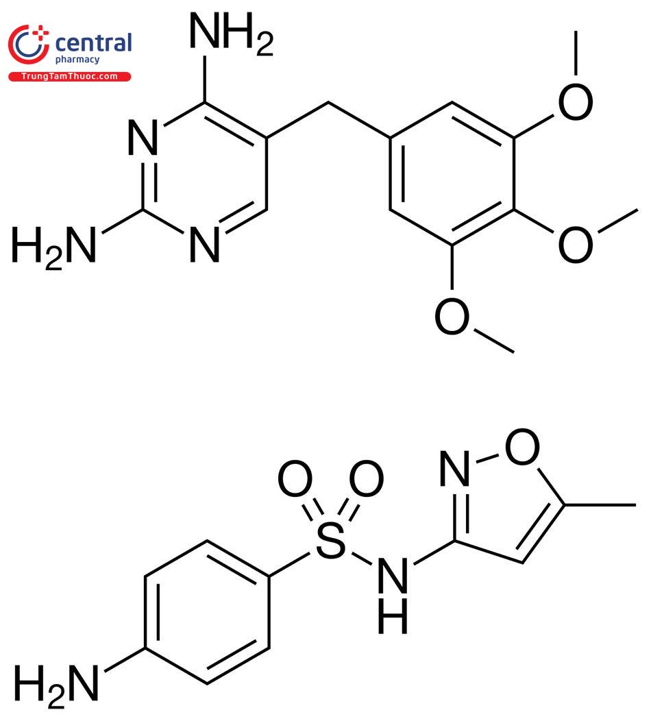 Cấu trúc hoá học của kháng sinh Cotrimoxazol