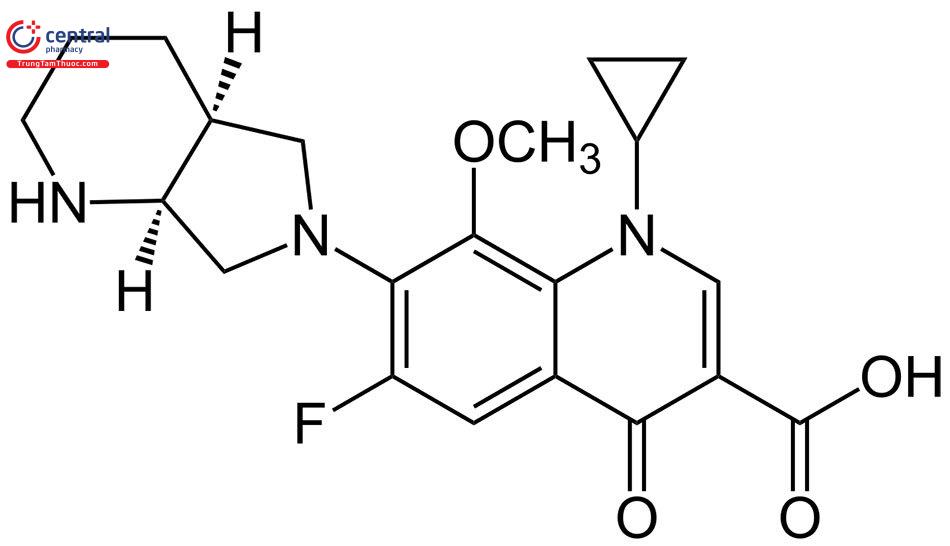 Cấu trúc hoá học của kháng sinh Moxifloxacin