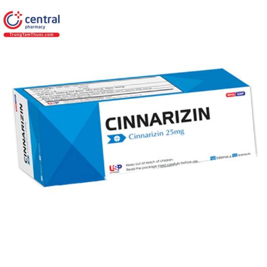 CHÍNH HÃNG Thuốc Cinnarizin 25mg USP Điều trị rối loạn tiền đình