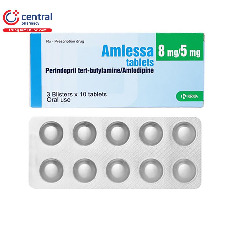 CHÍNH HÃNG Thuốc Amlessa 8mg 5mg Tablets Điều trị tăng huyết áp