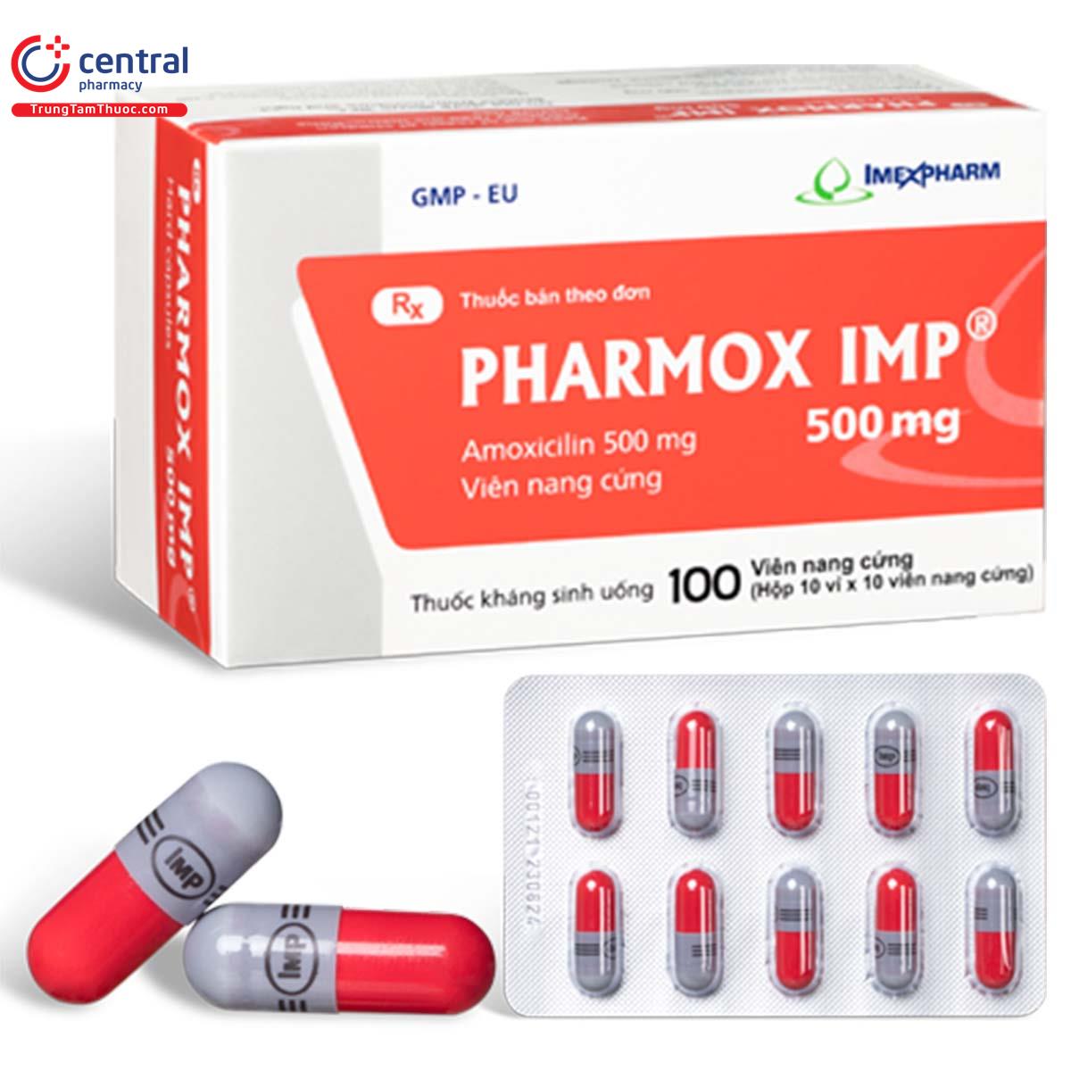 CHÍNH HÃNG Thuốc Pharmox IMP 500mg Imexpharm chứa Amoxicillin trị