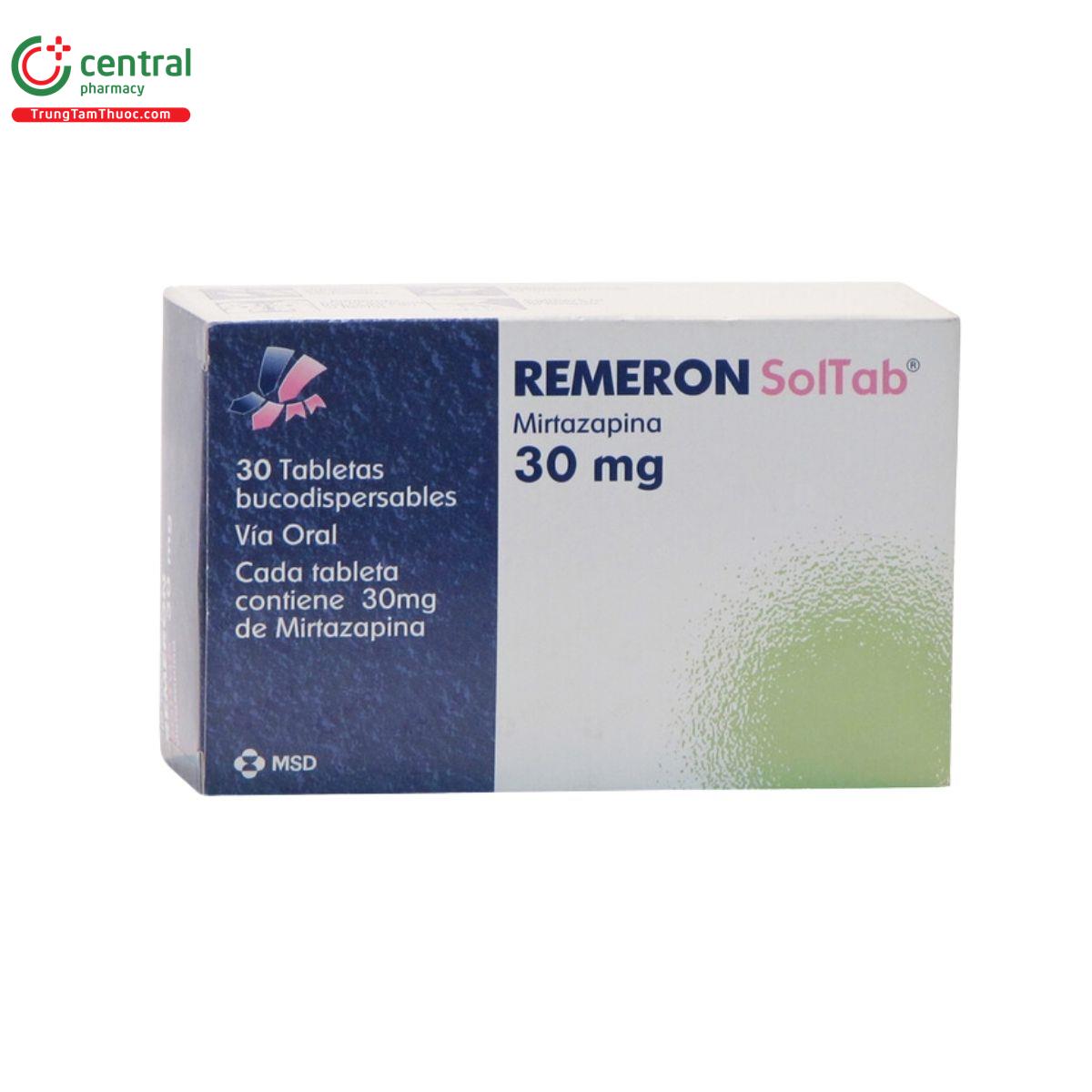 Thuốc Remeron Soltab 30 mg Điều trị giai đoạn trầm cảm chủ yếu