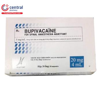 Bupivacaine For Spinal Anaesthesia Aguettant 5mg/ml