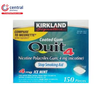 Kẹo cai thuốc lá Kirkland Signature Quit 4 