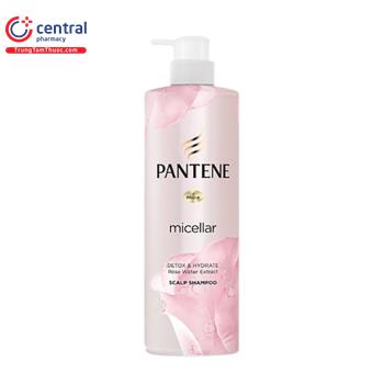 Dầu gội Pantene Micellar thanh lọc & dưỡng ẩm (Màu hồng) 