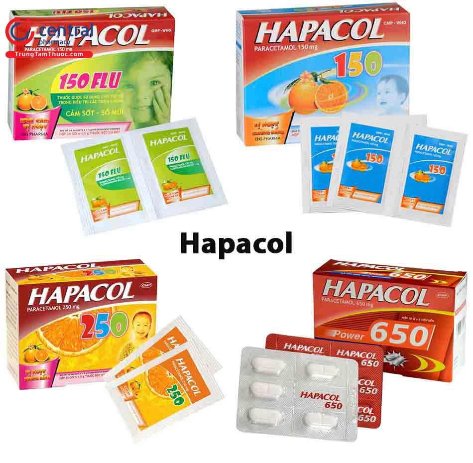 Các loại thuốc Hapacol