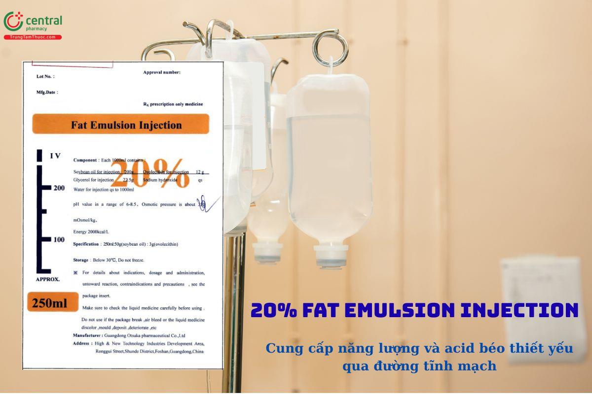 Thuốc 20% Fat Emulsion Injection bổ sung năng lượng và acid béo