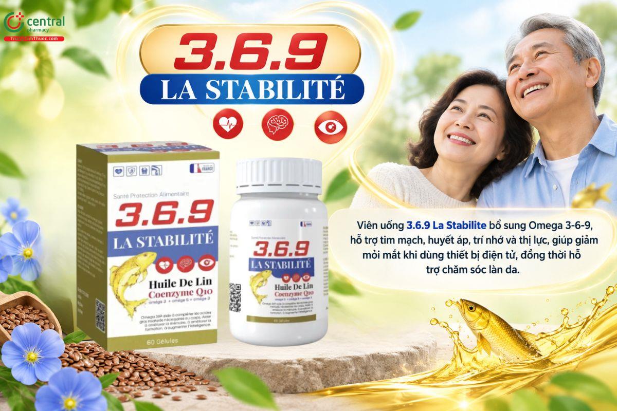 3.6.9 La Stabilite bổ sung acid béo, hỗ trợ tim mạch, trí não, mắt và da 