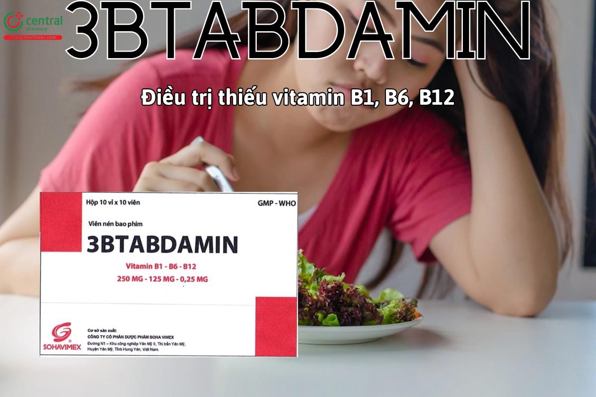Thuốc 3Btabdamin phòng ngừa và điều trị thiếu vitamin nhóm B1, B6, B12
