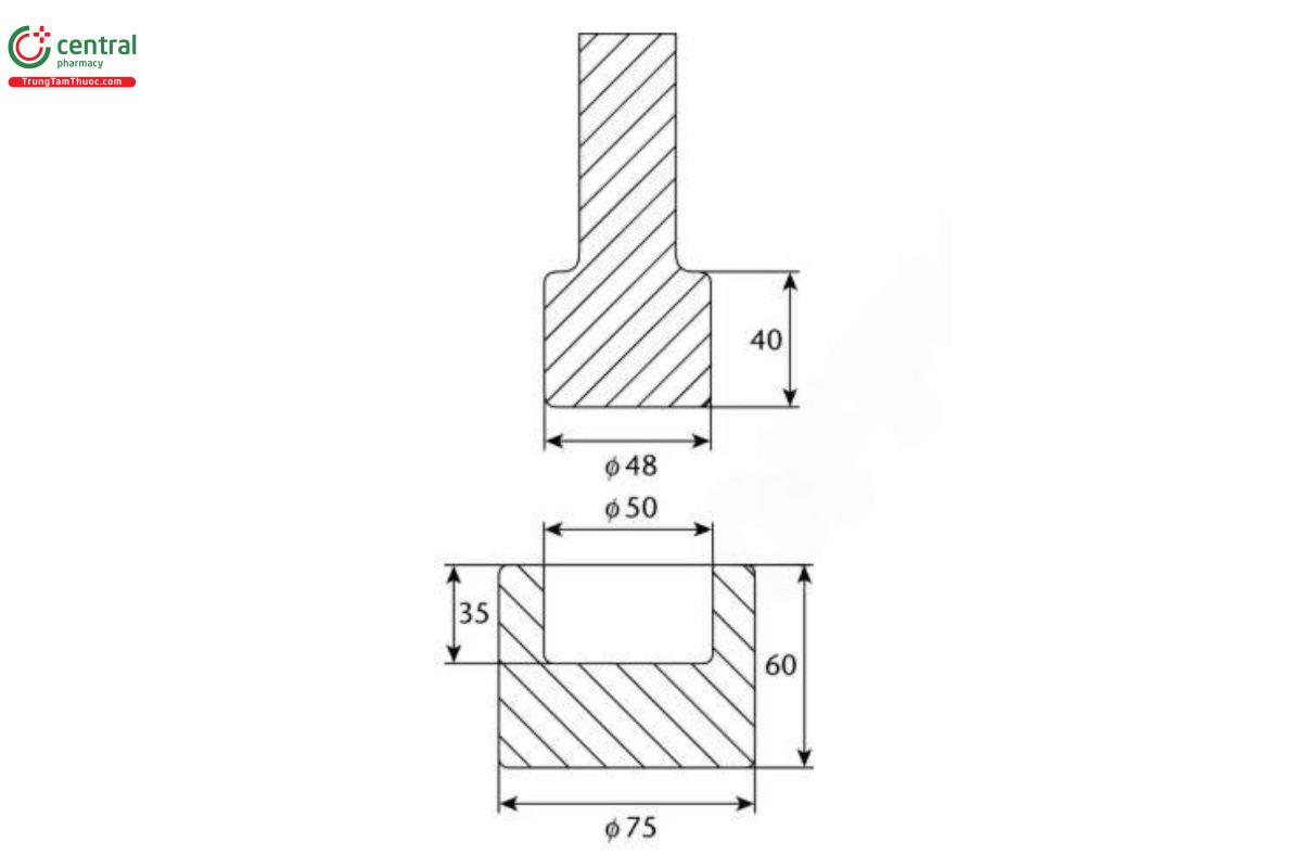 Figure 1. Mortar and pestle for pulverizing glass.