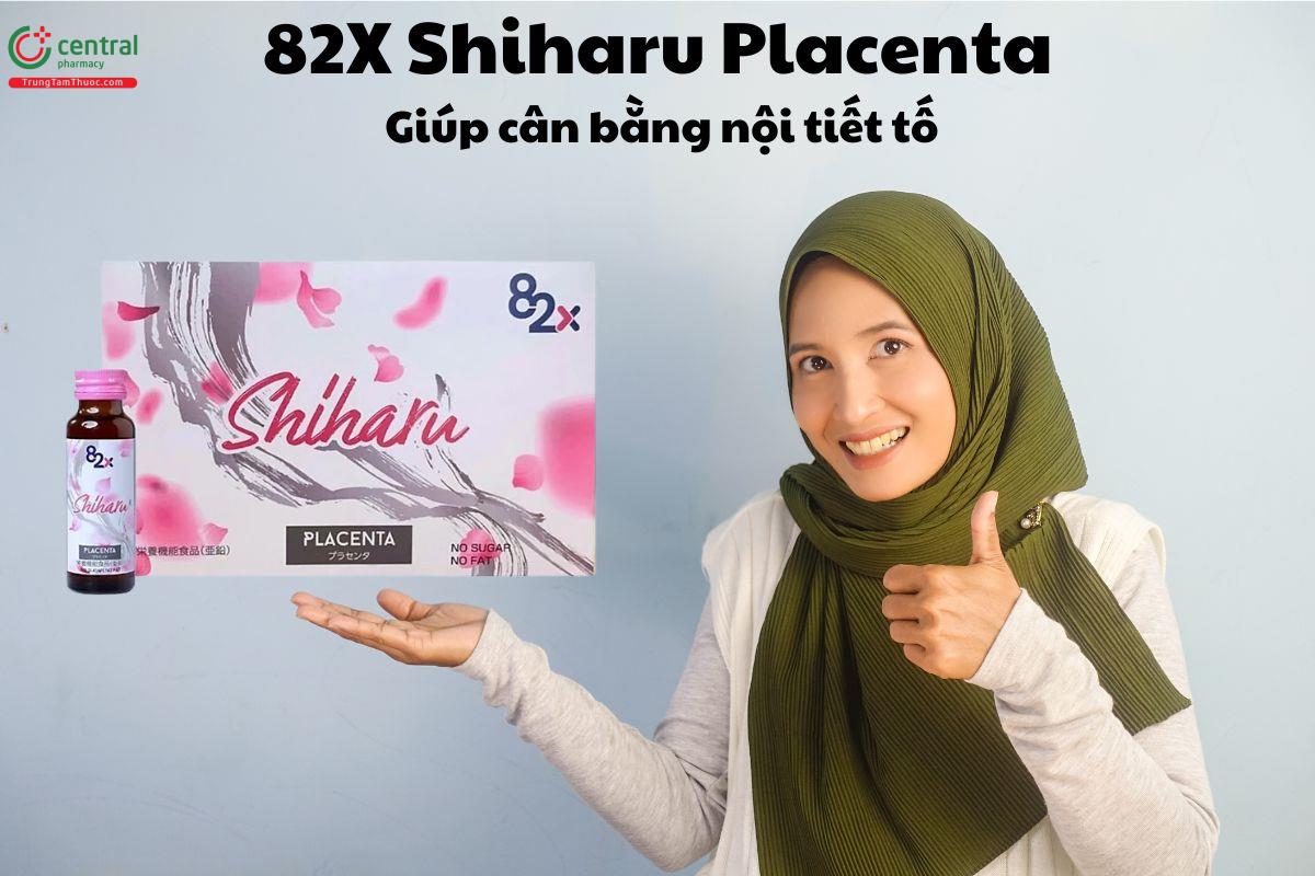 Nước uống 82X Shiharu Placenta - Giúp cân bằng nội tiết tố cho nữ giới