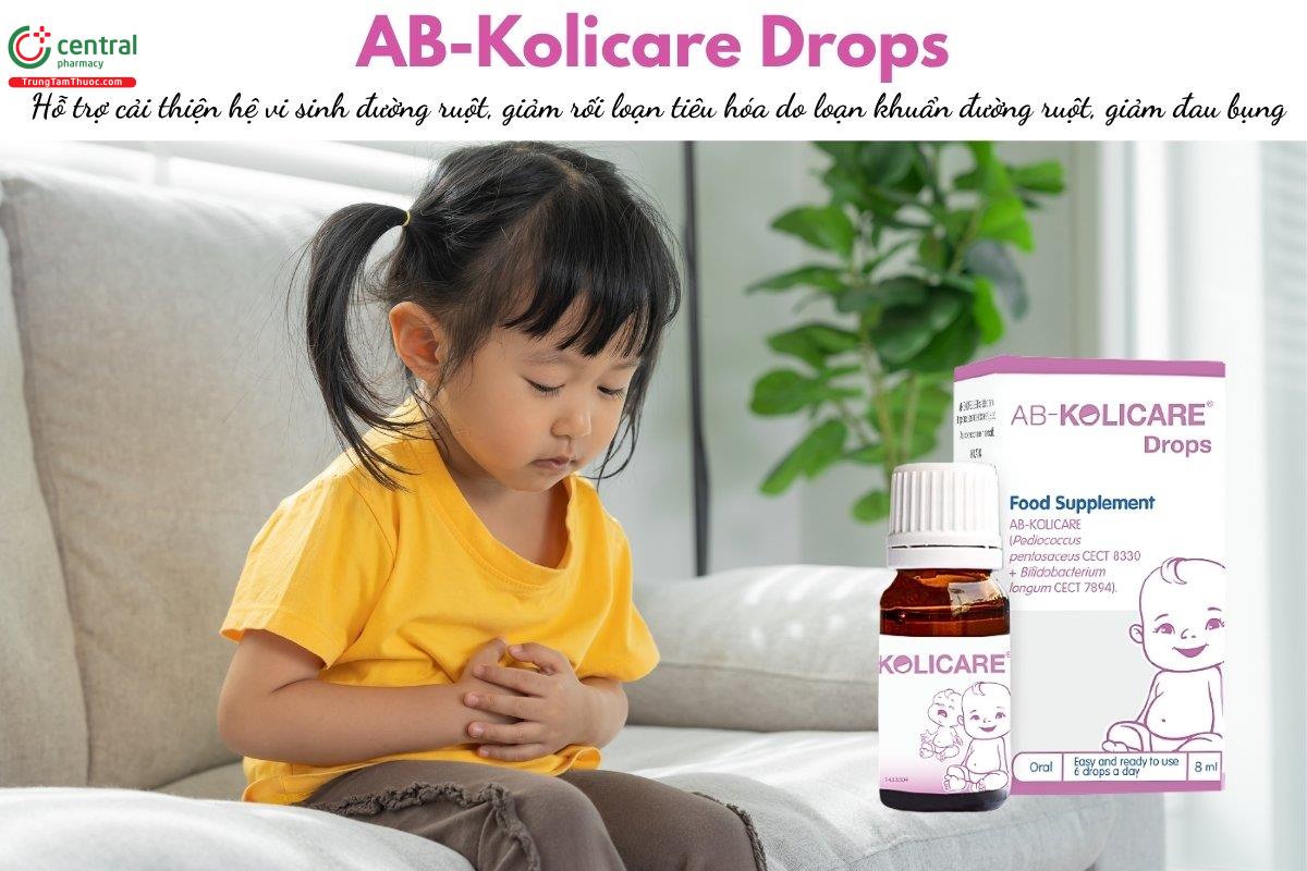 AB-Kolicare Drops bổ sung lợi khuẩn, hỗ trợ cải thiện hệ vi sinh đường ruột, giảm tình trạng rối loạn tiêu hóa do loạn khuẩn đường ruột, đau bụng