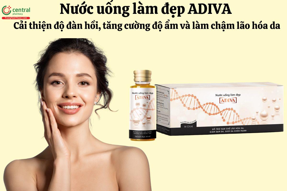 Nước Uống Làm Đẹp ADIVA - Giúp cải thiện độ đàn hồi, tăng cường độ ẩm và làm chậm lão hóa da