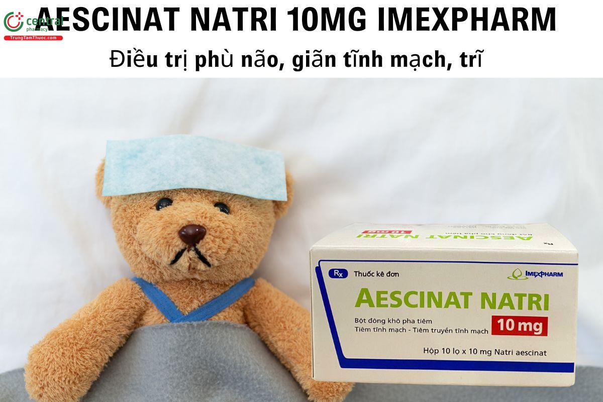 Thuốc AESCINAT NATRI 10MG IMEXPHARM - giảm phù nề và chống viêm nhiễm