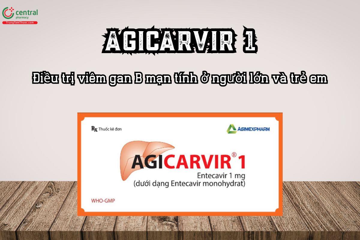 Thuốc Agicarvir 1mg Điều trị viêm gan B mạn tính ở người lớn và trẻ em