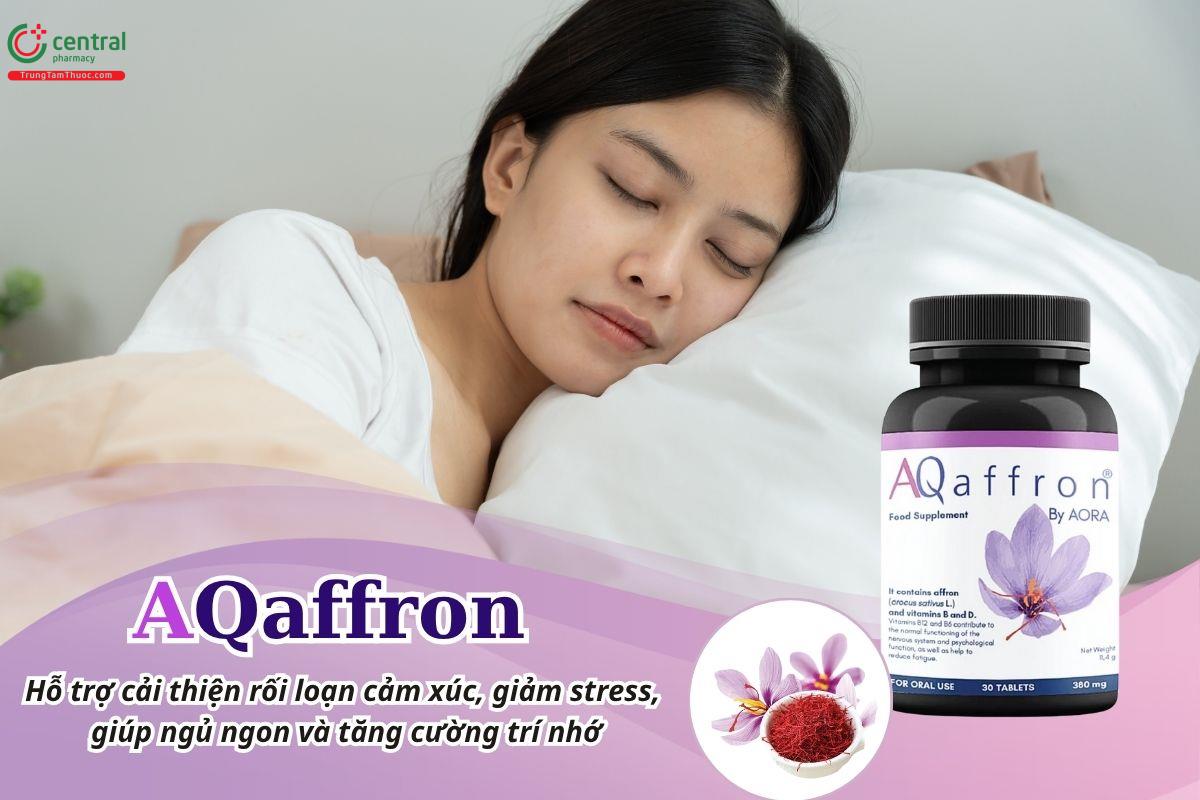 AQaffron hỗ trợ cải thiện rối loạn cảm xúc, giảm stress, giúp ngủ ngon và tăng cường trí nhớ