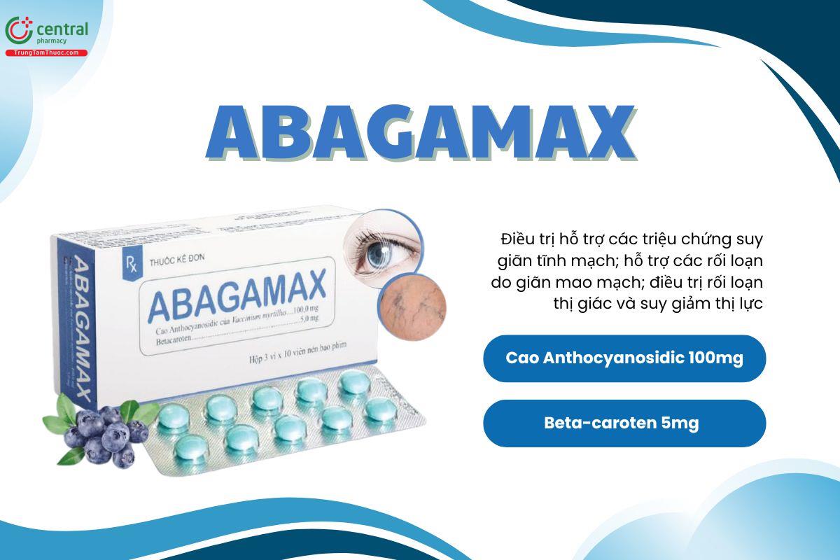 Thuốc Abagamax điều trị hỗ trợ các triệu chứng suy giãn tĩnh mạch, suy giảm thị lực