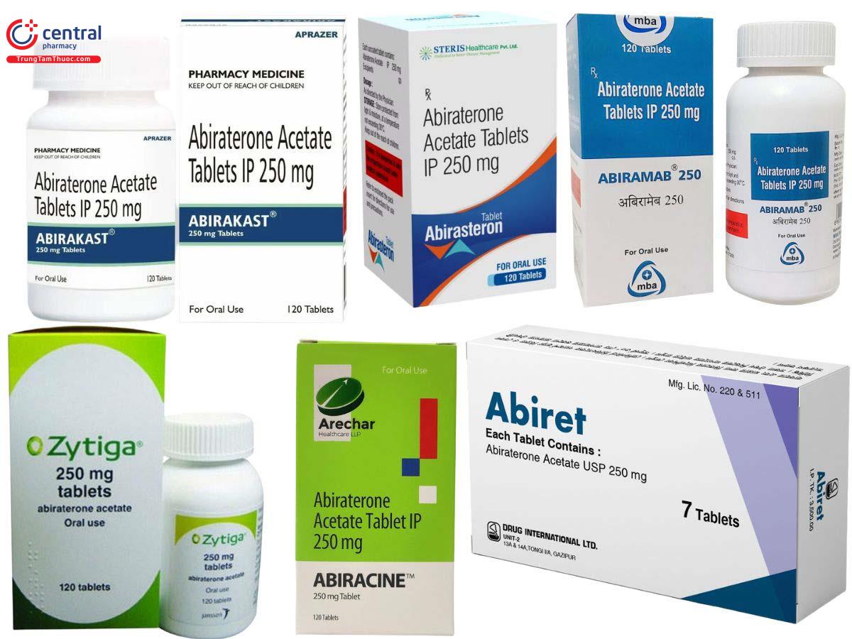 Các thuốc chứa Abiraterone