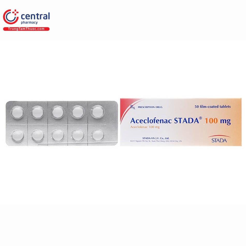 Mẫu thuốc cũ Aceclofenac Stada 100mg