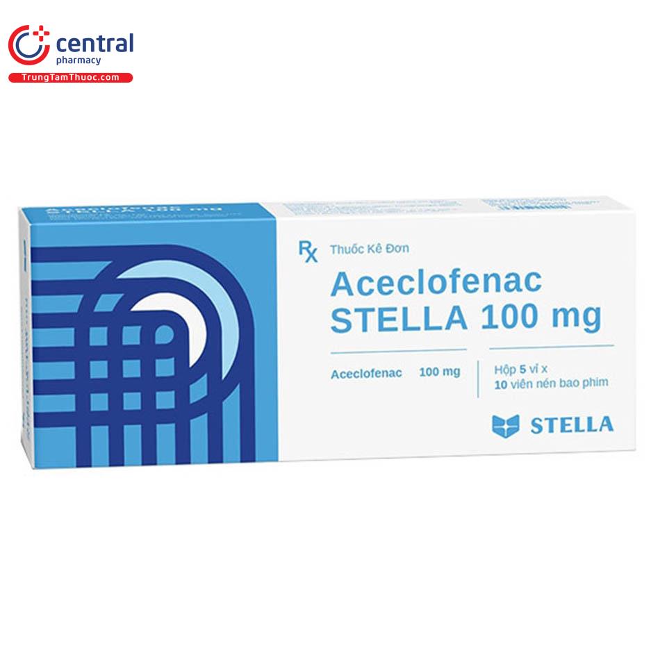 Mẫu thuốc mới Aceclofenac Stella 100mg