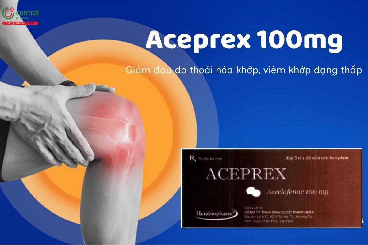 Thuốc Aceprex 100mg - Giảm đau do thoái hóa khớp, viêm khớp dạng thấp