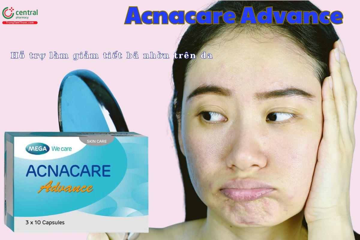 Viên uống Acnacare Advance hỗ trợ điều trị mụn, giảm tiết bã nhờn trên da