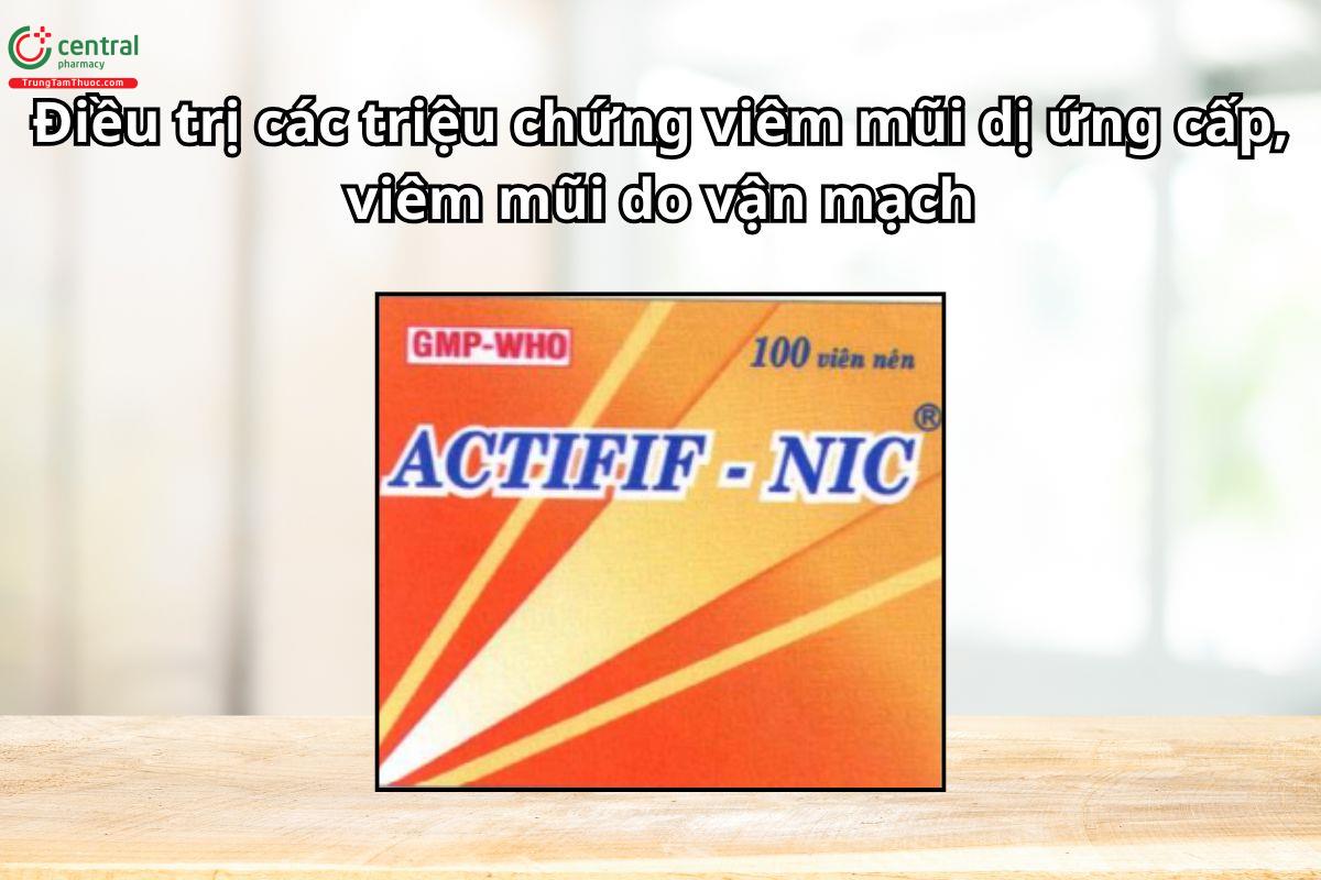 Thuốc Actifif-Nic điều trị Viêm mũi dị ứng cấp ,viêm mũi do vận mạch