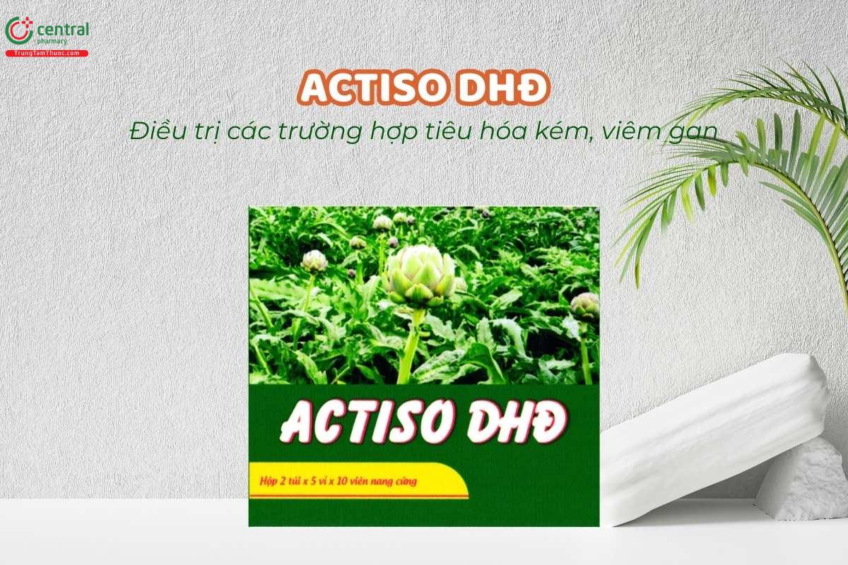 Actiso DHĐ dùng trong các trường hợp rối loạn tiêu hóa, viêm gan, đặc biệt khi chức năng gan bị suy giảm do sử dụng nhiều rượu bia hoặc tiếp xúc với thuốc, hóa chất gây hại gan.