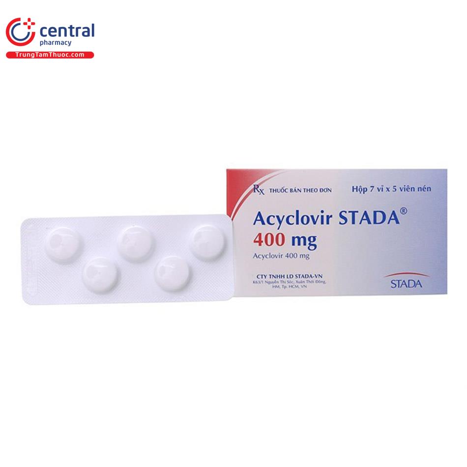 Mẫu thuốc cũ Acyclovir Stada 400mg