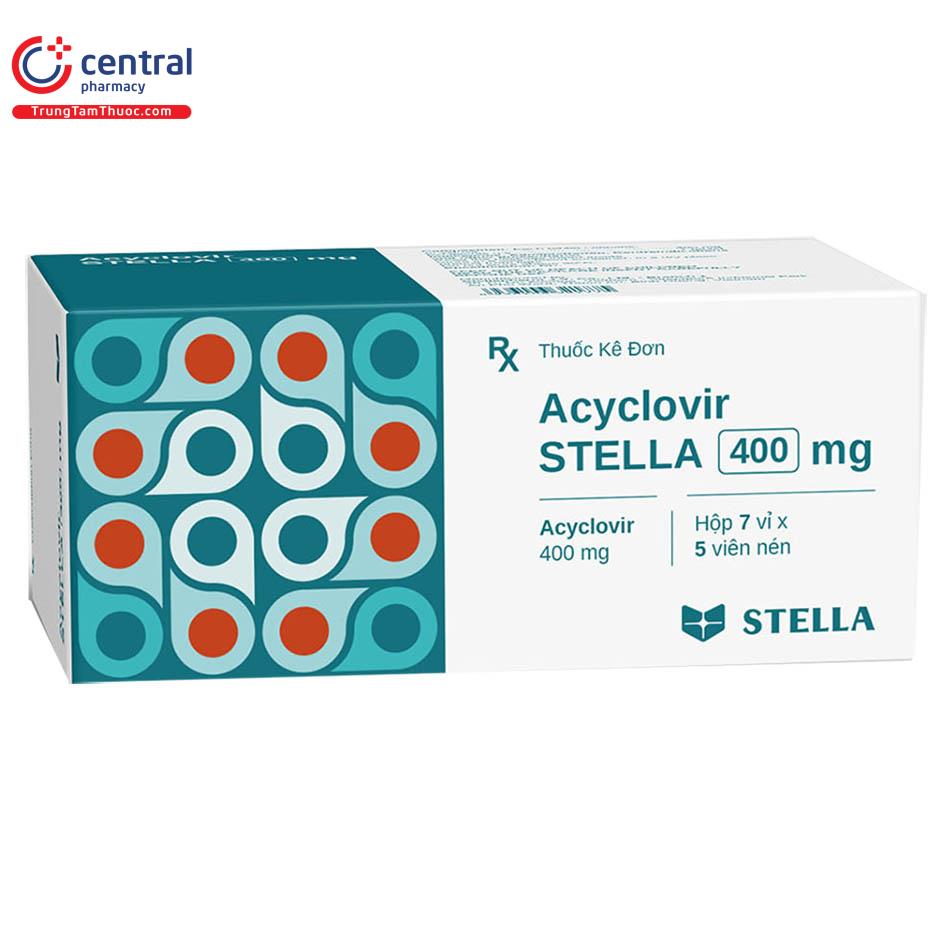 Mẫu thuốc mới Acyclovir Stella 400mg