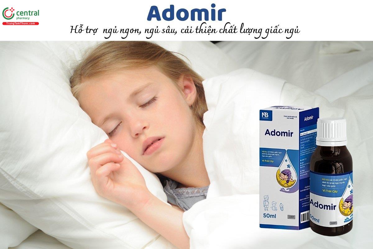 Adomir hỗ trợ ngủ ngon, sâu giấc, cải thiện chất lượng của giấc ngủ