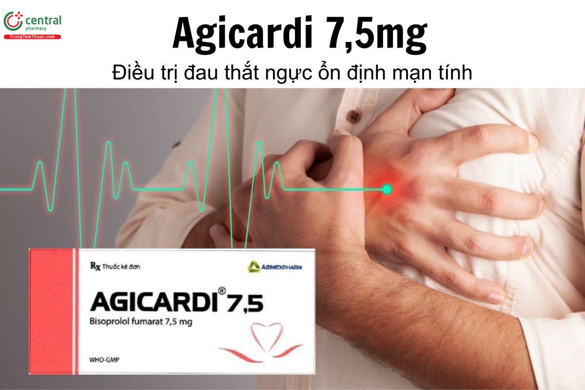 Thuốc Agicardi 7,5mg - Điều trị đau thắt ngực ổn định mạn tính