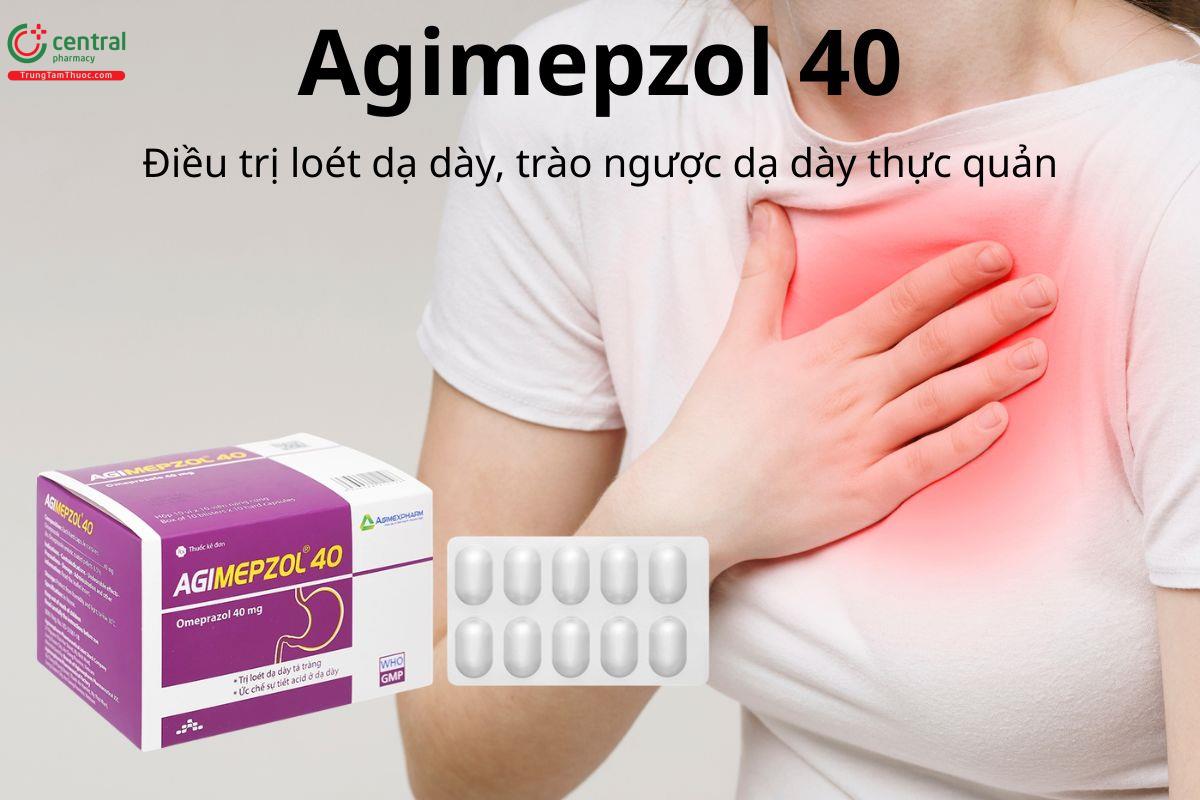Thuốc Agimepzol 40 điều trị loét dạ dày, trào ngược dạ dày thực quản