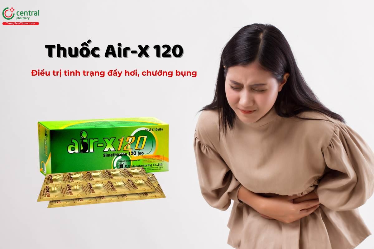 Thuốc Air-X 120 điều trị chướng bụng, đầy hơi (Hộp 10 vỉ x 10 viên)