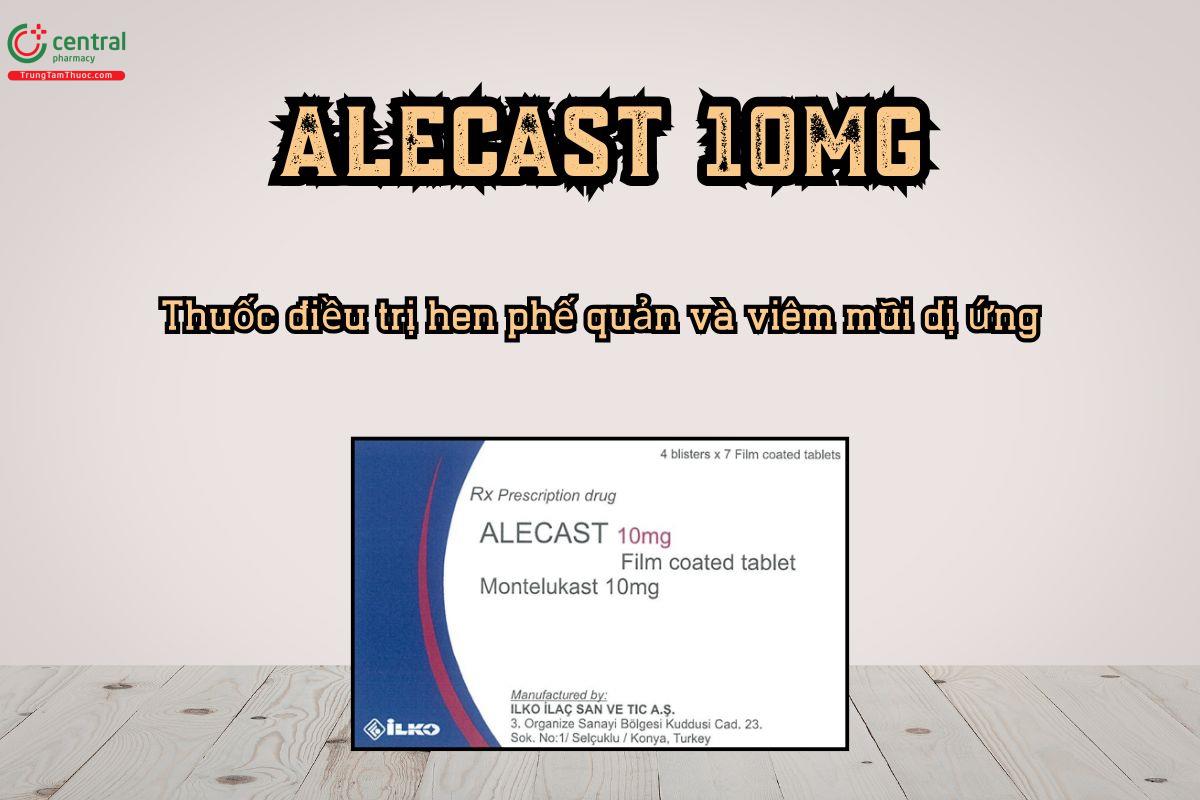 Thuốc Alecast 10 mg Vipharco điều trị hen phế quản và viêm mũi dị ứng