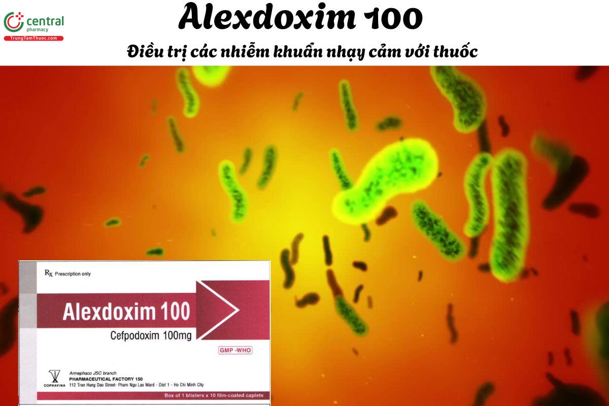 Thuốc Alexdoxim 100 - điều trị nhiễm trùng hô hấp, da và mô mềm