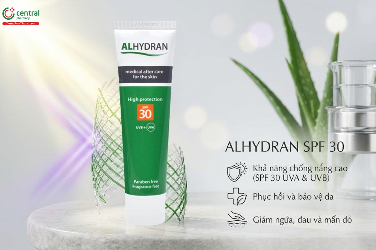 Kem chống nắng Alhydran SPF 30 cấp ẩm, bảo vệ da hiệu quả trước tia UV